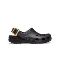 Classic Metallic Buckle Clogs - Black