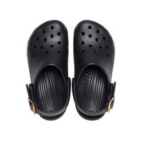 Classic Metallic Buckle Clogs - Black