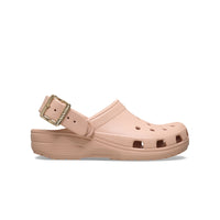 Classic Metallic Buckle Clogs - Blush