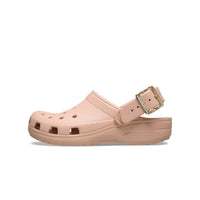 Classic Metallic Buckle Clogs - Blush