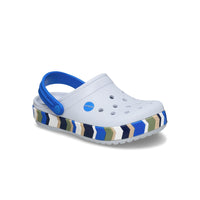 Kids' Crocband Chevron Band Clogs - Steel / Blue Blaze