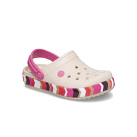 Kids' Crocband Chevron Band Clogs - Frappé / Quiet Rose