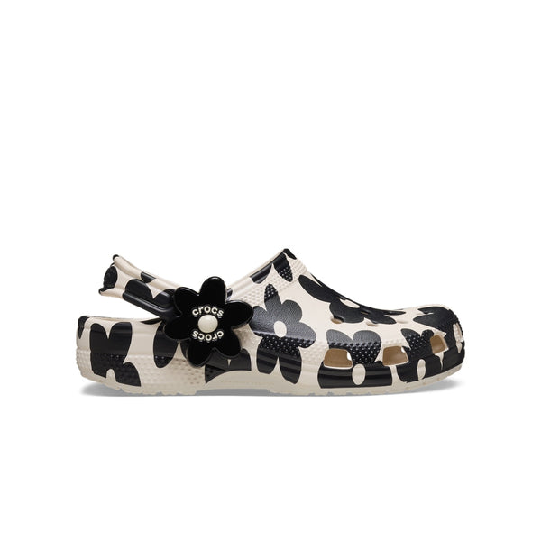 Giày Clog Trẻ Em Crocs Classic Pop Petals - Summit White/Black