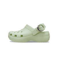 Platform Dipped Metallic Buckle Clogs - Apple Ice