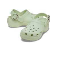 Platform Dipped Metallic Buckle Clogs - Apple Ice