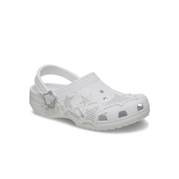 Giày Clog Unisex Crocs Classic Snow Day Stars - Snow White