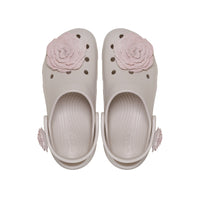Classic Platform Dipped Roses Clogs - Cocoa Cream