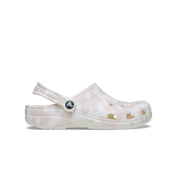 Giày Clog Unisex Crocs Classic Pop Petals - Chalk