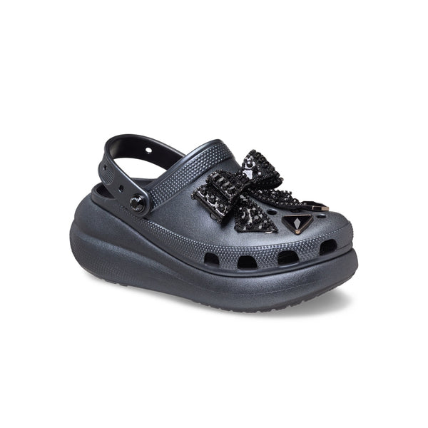 Giày Clog Unisex Crocs Crush Bedazzled Bows - Black