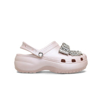 Classic Platform Bedazzled Bows Clogs - Quartz