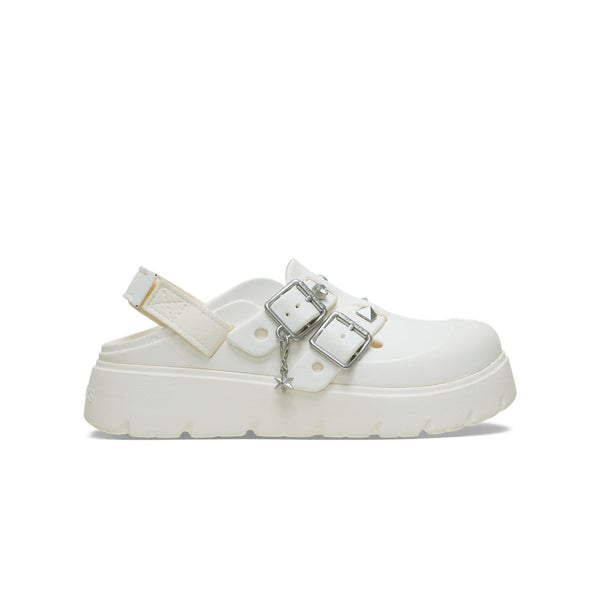 Giày Clog Nữ Crocs Loaferette Star Studded - Chalk