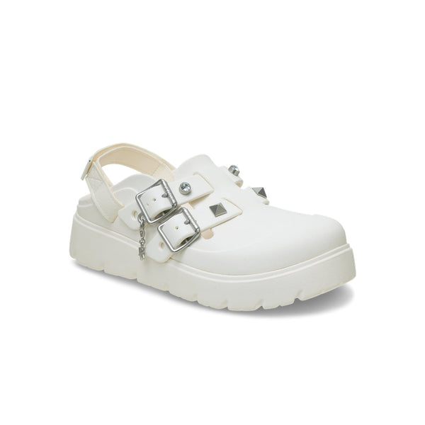 Giày Clog Nữ Crocs Loaferette Star Studded - Chalk