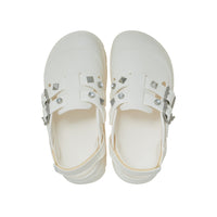 Loaferette Star Studded Clogs - Chalk