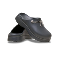 Dylan Notched Boho Clogs - Carbon