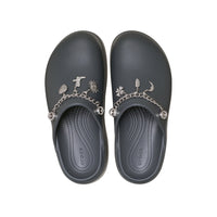 Dylan Notched Boho Clogs - Carbon