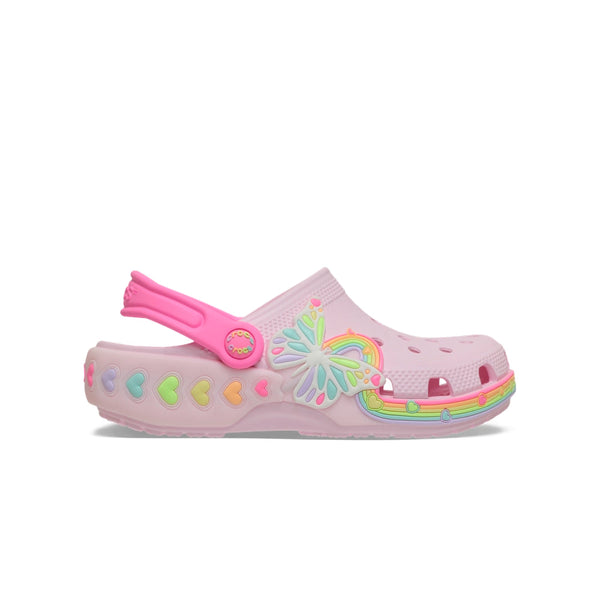 Giày Clog Trẻ Em Crocs Toddler Classic Butterfly Lights - Pink Milk