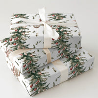 Dirt Bike Holiday Gift Wrap Roll, Motocross Christmas Wrapping Paper, Xmas Tree Motorcycle Present Wrap, Biker Winter Wrapping Paper