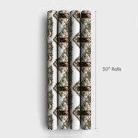 Rustic Coop Christmas Gift Wrap, Farmhouse Chicken Wrapping Paper, Country Rooster Holiday Wrapping Paper, Festive Farm Present Wrap