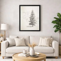 Christmas Bible Verse Canvas Print, Luke 2:14 Canvas Wall Art, Pine Tree Scripture Wall Decor, Christian Holiday Home Canvas, Faith Present