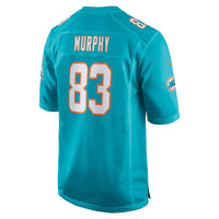 Miami Dolphins Caleb Murphy Aqua Team Game Jersey