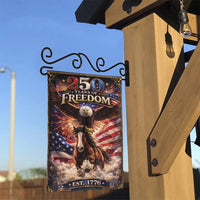 Patriotic Eagle Horse Garden Flag | 250 Years of Freedom Americana Art | Double-Sided Weather-Resistant Polyester | Gift for Americana Collectors