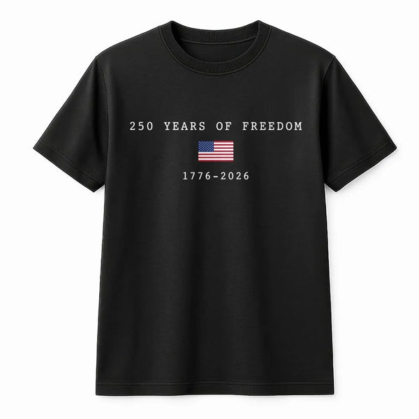 America 250th Birthday T-Shirt | 250 Years of Freedom 1776-2026 Design | Soft Cotton Unisex Tee | Patriotic 4th of July Gift