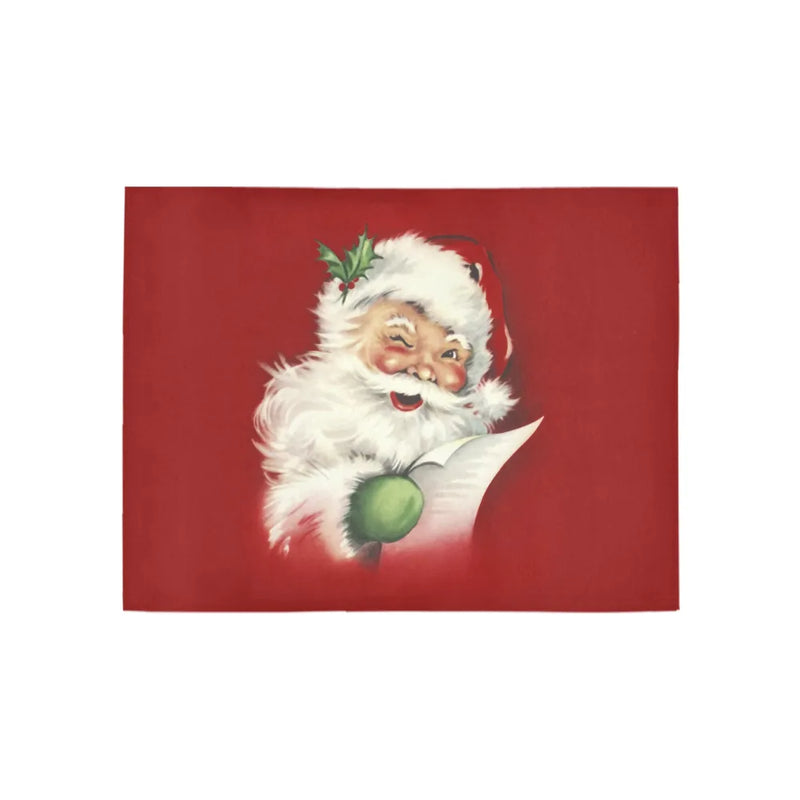 Retro Christmas Rug, Vintage Santa Claus Runner Rug, Classic Holiday Hallway Runner, Festive Xmas Floor Mat, Christmas Home Present