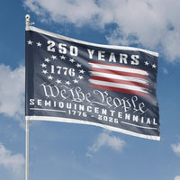 250 Years Semiquincentennial House Flag | 1776-2026 We The People Design | Durable Premium Polyester | Patriotic Commemorative Garden Decor Gift