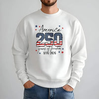 Patriotic 250 Years of Freedom Sweatshirt | American Flag 1776-2026 Design | Unisex Crewneck Pullover | USA Sestercentennial Collector's Gift