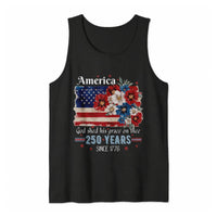 America 250 Years Tank Top | Floral American Flag Design | Soft Breathable Unisex Fit | Patriotic 4th of July Gift