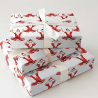 Meditating Santa Gift Wrap, Zen Santa Wrapping Paper, Watercolor Yoga Santa Christmas Paper, Yoga Lover Present Wrap