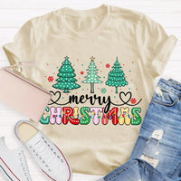 Festive Holiday Teacher Shirt, Christmas Tree Teacher T-Shirt, Retro Christmas Educator Tee, Adorable Teacher Xmas Shirt, Holiday Teacher Present