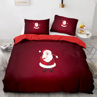 Holiday Bedding Set, Merry Christmas Santa Duvet Cover Set, Santa Claus Microfiber Quilt Cover, Kids Room Decor, Winter Holiday Present