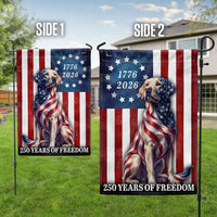 Patriotic Labrador Garden Flag | 250 Years of Freedom 1776-2026 | Double-Sided American Flag Dog Decor | Outdoor Yard Gift for Dog Lovers