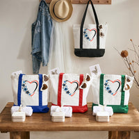 Love Star Color-blocked Canvas Bag