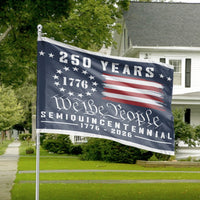 250 Years Semiquincentennial House Flag | 1776-2026 We The People Design | Durable Premium Polyester | Patriotic Commemorative Garden Decor Gift