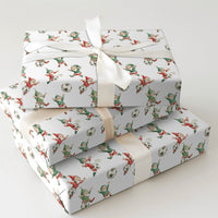 Holiday Sports Gift Wrap, Soccer Gnome Christmas Wrapping Paper, Xmas Gnome Wrapping Paper, Festive Soccer Gift Wrap, Holiday Gift Wrap