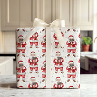 Vintage Camera Christmas Gift Wrap, Photographer Santa Claus Wrapping Paper, Whimsical Holiday Wrapping Paper, Photo Xmas Wrapping Paper