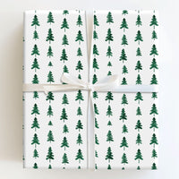 Rustic Christmas Tree Gift Wrap, Pine Tree Wrapping Paper, Minimalist Forest Wrapping Paper, Modern Winter Holiday Wrapping Paper Roll