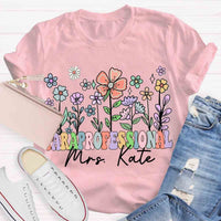 Personalized Name Paraprofessional Teach Them Love Them T-Shirt
