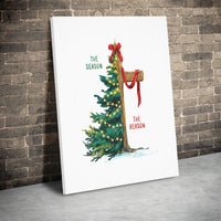 Christmas Cross Scripture Print, The Season the Reason Religious Canvas Art, Faith Holiday Decor, Digital Download