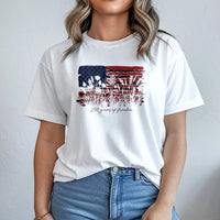 250 Years of Freedom T-Shirt | American Flag Wildflower Art Design | Soft Cotton Patriotic Tee | Fourth of July Gift for Her