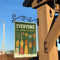 Inclusive Christmas Yard Flag, Everyone Is Welcome Here Garden Flag, Holiday Winter Lawn Banner, Seasonal Porch Flag, Xmas Home Decor