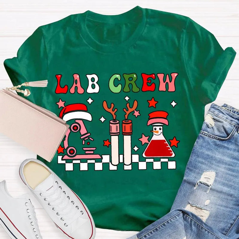 Festive Laboratory Tech Holiday Shirt, Christmas Lab Crew Science T-Shirt, Chemist Biology Xmas Tee, Science Lover Present