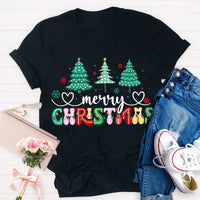 Festive Holiday Teacher Shirt, Christmas Tree Teacher T-Shirt, Retro Christmas Educator Tee, Adorable Teacher Xmas Shirt, Holiday Teacher Present
