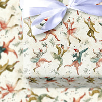 Twelve Days of Christmas Gift Wrap, Ten Lords a Leaping Wrapping Paper, Vintage Holiday Wrapping Paper, Carol Present Wrap Paper Roll