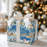Australian Landmark Gift Wrap, Sydney Opera House Christmas Wrapping Paper, Harbour Bridge Wrapping Paper, Australia Holiday Gift Wrap Roll