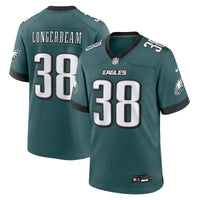 Philadelphia Eagles Robert Longerbeam Midnight Green Team Game Jersey