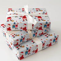 Artist Christmas Gift Wrap, Painter Santa Wrapping Paper, Winter Wonderland Wrapping Paper, Holiday Art Wrapping Paper Roll, Xmas Gift Wrap