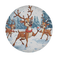Snowball Fight Winter Tire Cover, Reindeer Games Spare Tire Cover, Adorable Reindeer Wheel Cover, Christmas SUV Tire Cover, Holiday Auto Decor